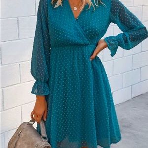 Large teal dress